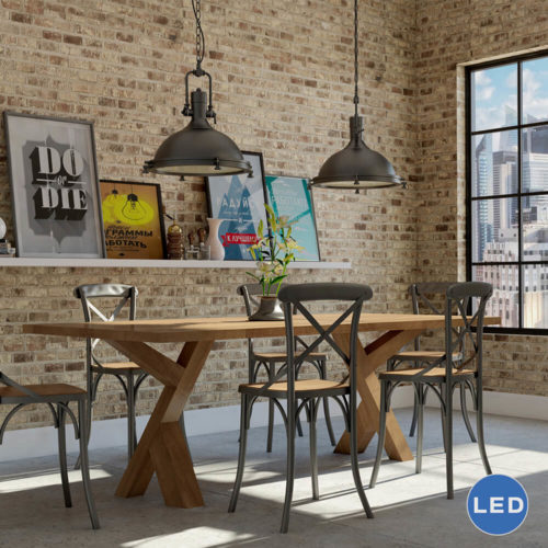 Dorado VVP21031BZ 16" Industrial LED Pendant, Architectural Bronze