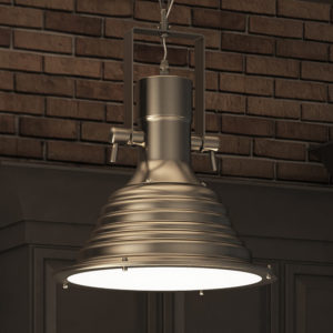 Dorado VVP21041SN 11″ Industrial LED Pendant, Satin Nickel