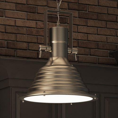 Dorado VVP21041SN 11″ Industrial LED Pendant, Satin Nickel