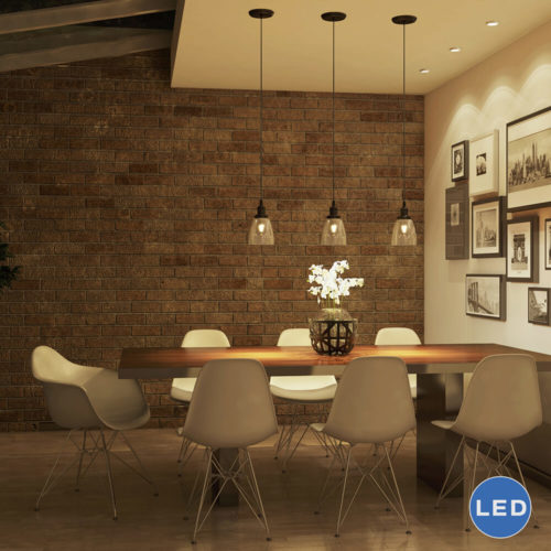 Delphinus VVP21111BZ 5" Industrial LED Pendant Light, Architectural Bronze