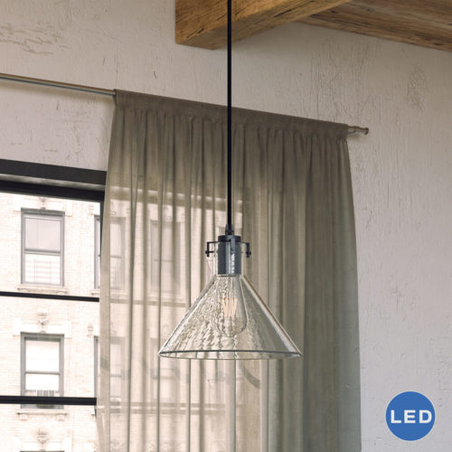 Delphinus VVP21131BZ 10" Industrial LED Pendant, Architectural Bronze