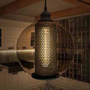 Delphinus VVP21311BZ 10" Industrial Mixed-Media LED Pendant, Architectural Bronze