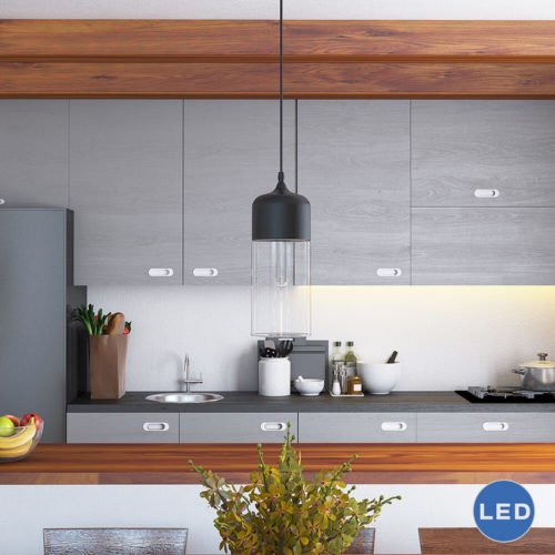 Delphinus VVP21331BL 5" Industrial LED Pendant, Black
