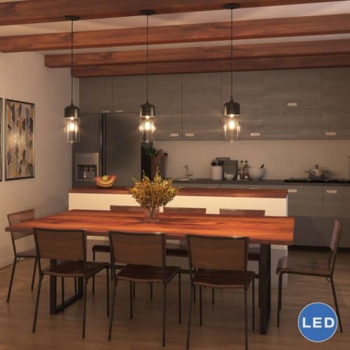 Delphinus VVP21331BL 5" Industrial LED Pendant, Black
