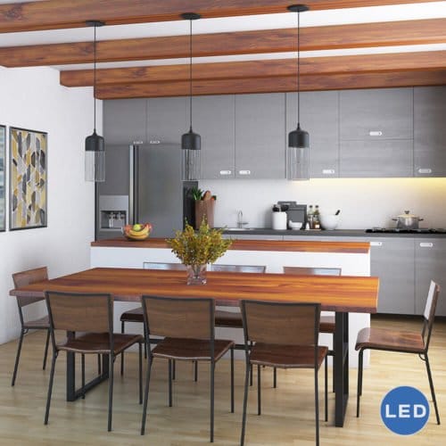 Delphinus VVP21331BL 5" Industrial LED Pendant, Black